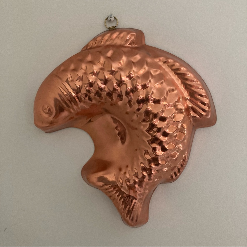 Vintage Solid Copper Fish Mold/Wall Decor